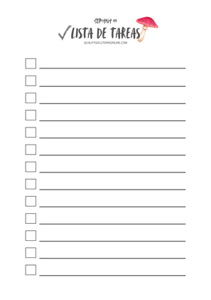 lista de tareas para imprimir gratis