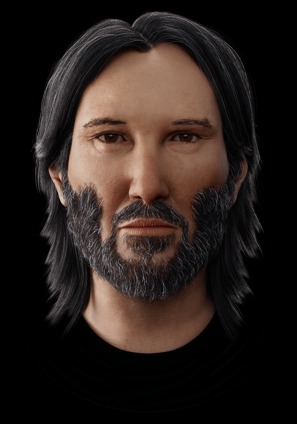 a man with a beard and a beard