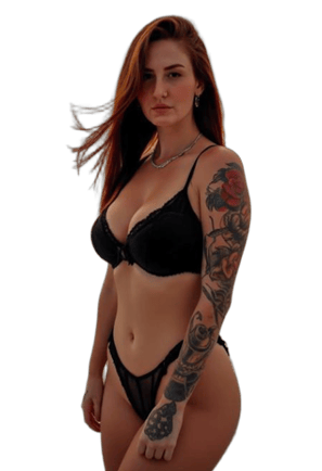 a woman with tattoos on her arm and a long hair as we notice her beauty
