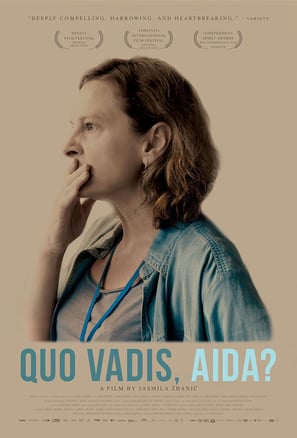 Poster for Jasmila Žbanić's 'Quo Vadis, Aida?' screening hosted by Auckland International Film Club