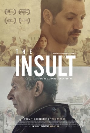 Poster for Ziad Doueiri's 'The Insult' screening hosted by Auckland International Film Club