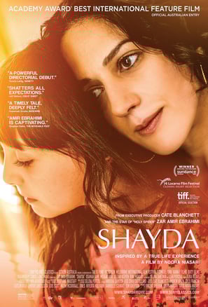Poster for Noora Niasari's 'Shayda' screening hosted by Auckland International Film Club.
