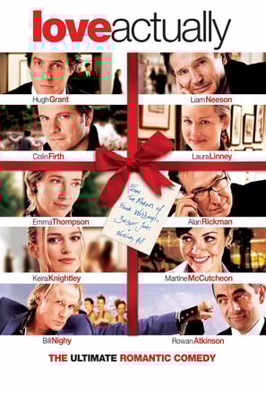 Poster for Richard Curtis's Love Actually screening hosted by Auckland International Film Club
