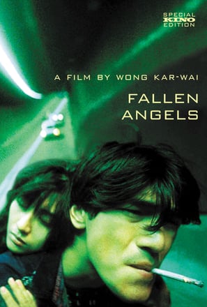 Poster for Wong Kar-wai's film 'Fallen Angels' featured at an Auckland International Film Club scree