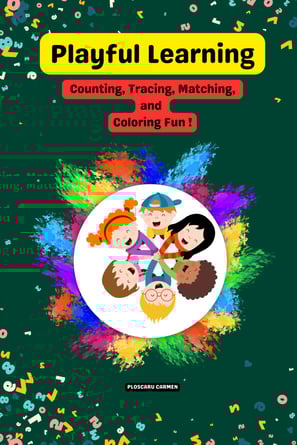  Playful Learning - Counting , Tracing , matching , coloring .book kids, eternalsoulwriter.com