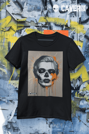 Grafite Urbano: Camiseta Streetwear com Elementos de Caveira