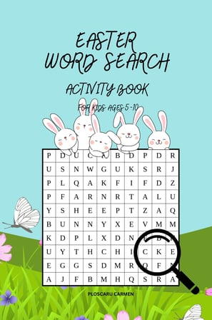 Easter Word search activity book for kids ages 5-10 eternalsoulwriter.com
