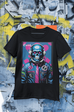 Estilo e Atitude: Camiseta Streetwear com Detalhes de Caveira