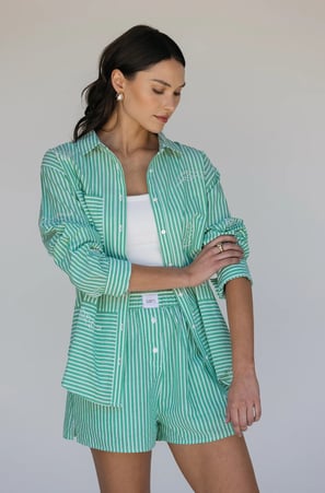 pinstripe summer pajama set