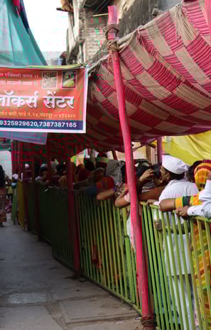 Charan darshan queue