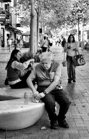 Ascene in Perth's Murray St Mall by Peter Pickering