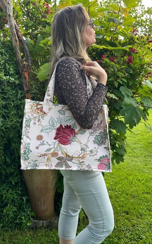 grand sac cabas motif fleuris paisley