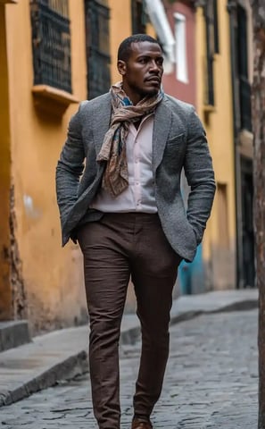 Fotografía de modelo de agencia de modelos en sesión urbana en la calle