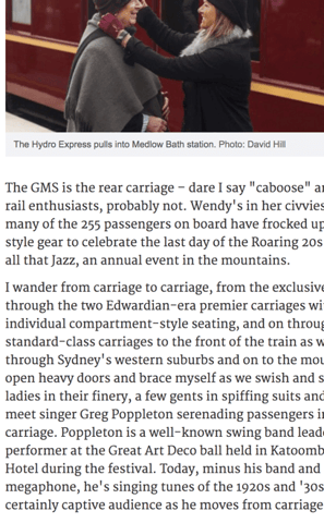 Singing tunes from the 1920s and 1930s - Greg Poppleton Sydney Morning Herald