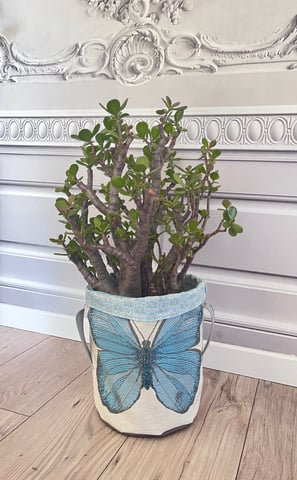 cache pot en tissus 