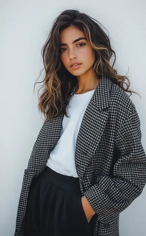 Fotografía de modelo posando al aire libre para agencia de modelos.