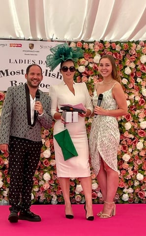 Alex and Nicola at Beverley Racecourse Ladies Day with Most Stylish winner