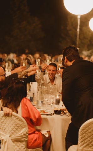 People drinking at cigar event curated by Francesco Luxury Travels Villas Weddings