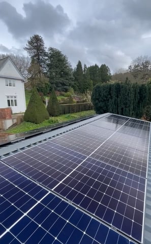 a solar paneled roof with solar panels and solar panels