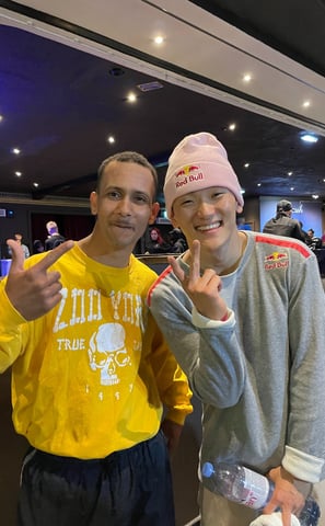 YoYo and Phil the Wizard, the Olympic breakdancing champion of 2024.