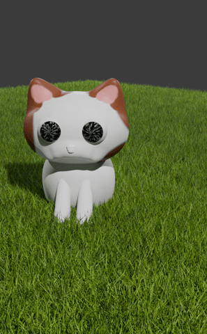 Cute stylized 3D cat model created for animation projects.