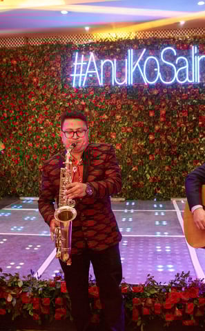 artists paying live band at a wedding function setup by Kathmandu Wedding