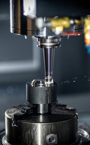 CNC Milling machine is profiling a hole.