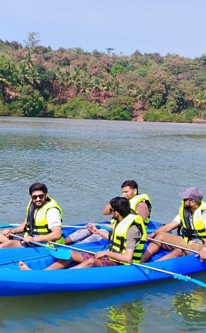 kayaking with friends