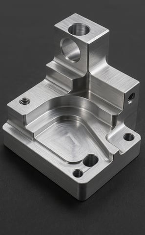 aluminiowe część po obróbce CNC