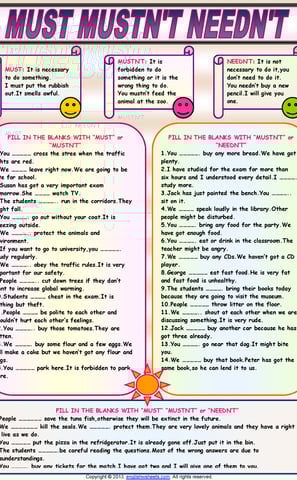 must mustnt needent worksheet