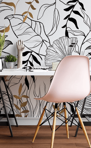 Vinilo floral pared