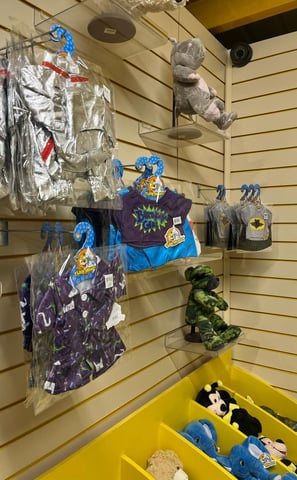 Bear Extras such as TShirts and Shoes in the Bear Area