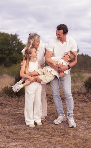 Familie op de hei