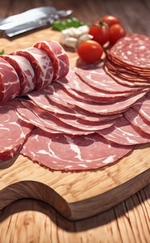 cured meat tasting in farm