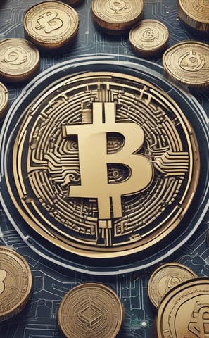 A large outdoor sign with a red background displaying the logo and text of a banking center, set against a partly cloudy blue sky.