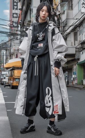 woman in black long sleeve shirt and black pants sitting on black metal railings during daytime