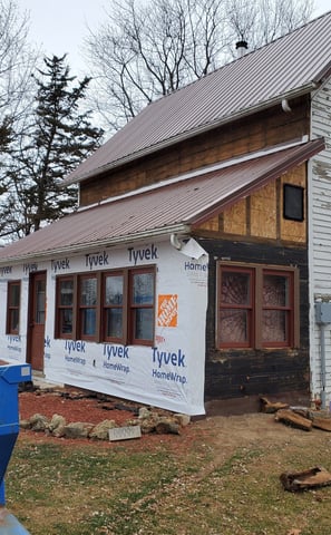 House under renovation: residing