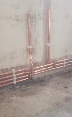 First fixture pipework installation after renovation Mamby Lincolnshire Mumby Lincolnshire