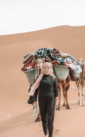 chigaga desert trekking -  Walking with Nomads in  the Moroccan Sahara chigaga desert trekking - trekking in morocco