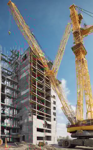 yellow crane under blue sky during daytime