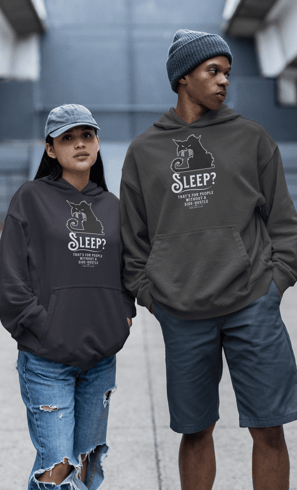 vivid calm designs, side gig club, Sleepless Grind, Hustler Cat, black cat, vivid calm designs