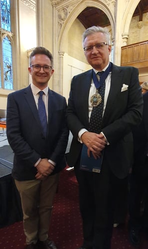 James D. Wenn with Lord Mayor of London, Alastair King