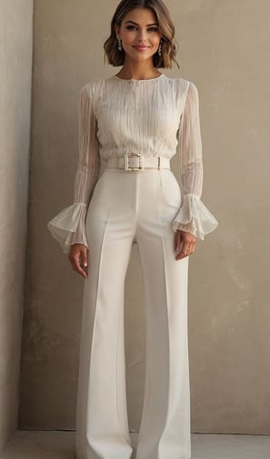 Outfit elegante en blanco