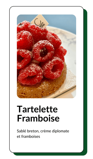 tartelette gourmande à la framboise