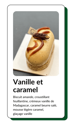 entremet vanille et caramel