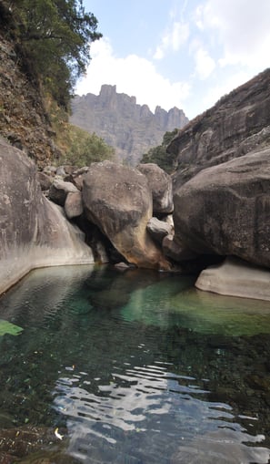 Tugela gorge walk and Policemans Helmet, Thendele Upper Camp, Drakensberg Amphitheatre, South Africa