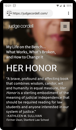 Responsive website: JUDGECORDELL.COM