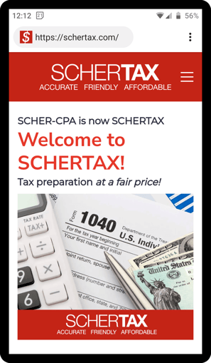 Responsive website: SCHERTAX.COM