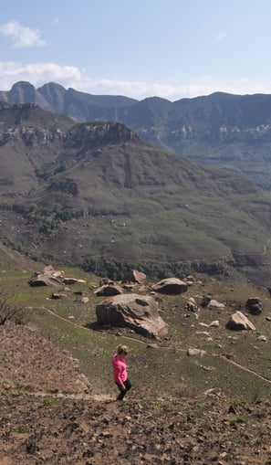 Tugela gorge walk and Policemans Helmet, Thendele Upper Camp, Drakensberg Amphitheatre, South Africa