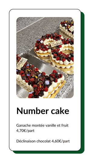 number cake aux fruits rouges